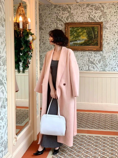 Never Forget 100% Wool Bathrobe-Style Double-Faced Coat – Winter Luxury