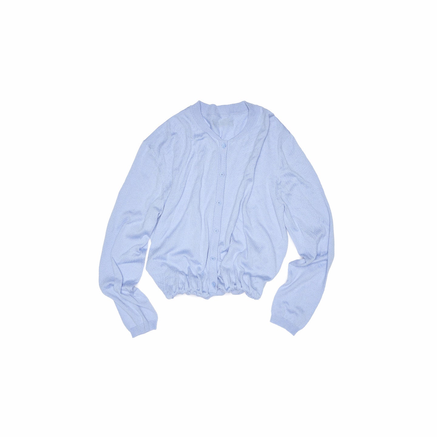 Tulip Sleeve Wool Knit Cardigan