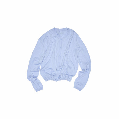 Tulip Sleeve Wool Knit Cardigan