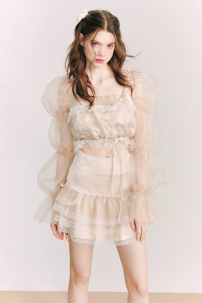 Light Caramel Organza Set