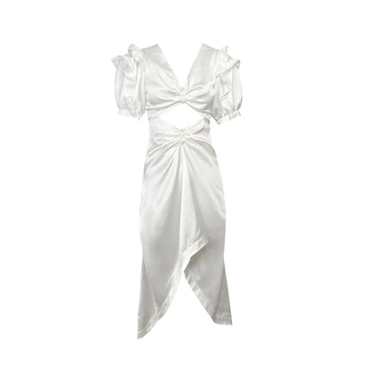 White Ruffled Summer Dress