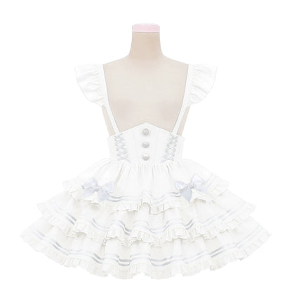 Lolita Sea Salt Cake Collar Top + Strap Skirt