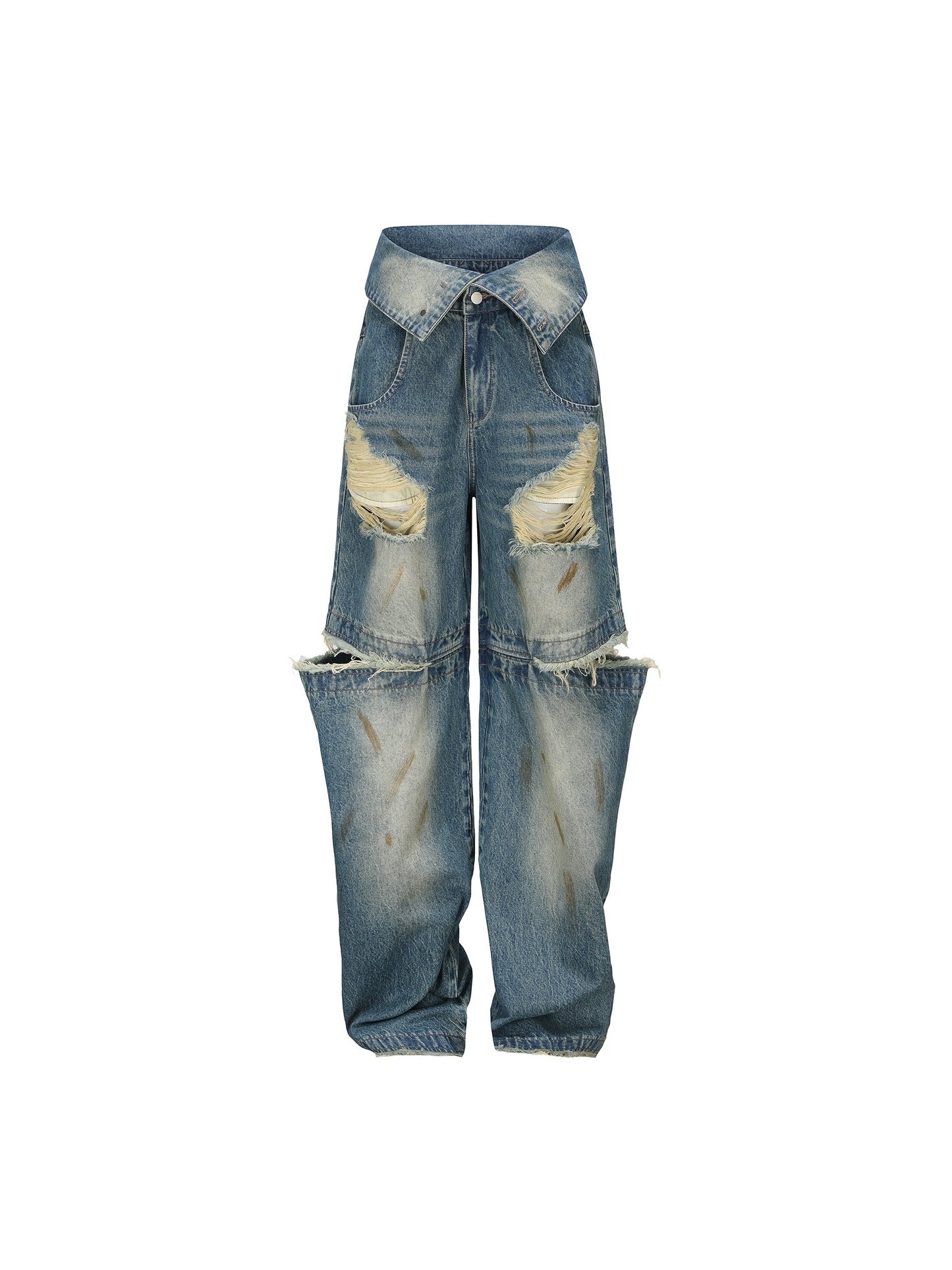 Jeans interrotti danneggiati