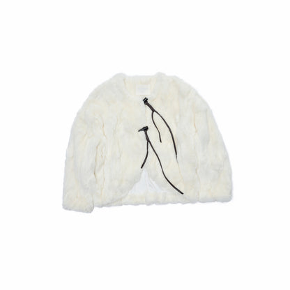Rabbit Fur Toggle Jacket