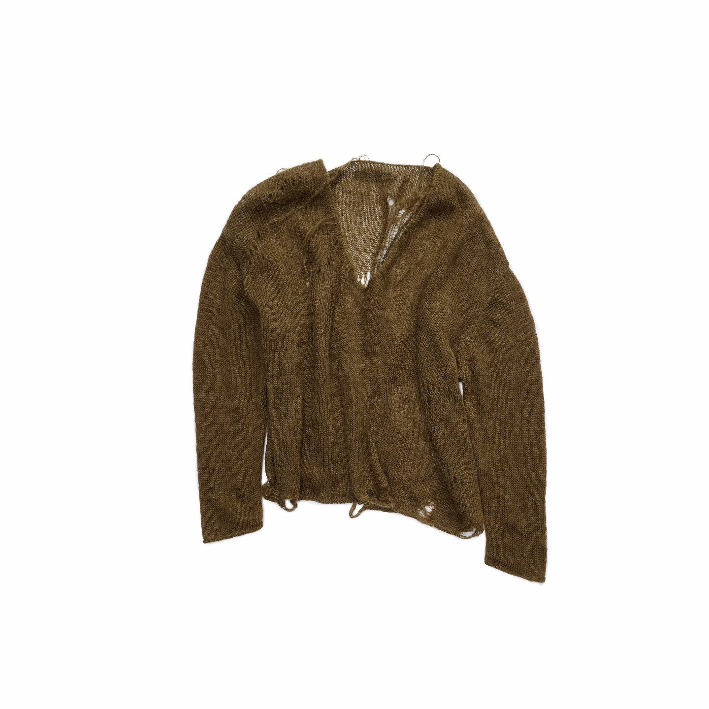 Star Cutout V-Neck Mohair Sweater