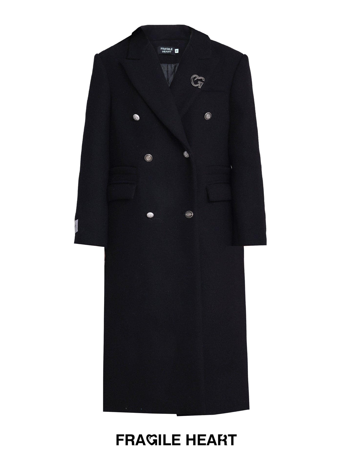 Korean Academy 50 Wool Double Breasted Long Coat