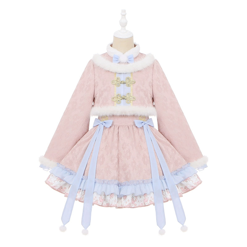 Lolita Lantern Chinese Faux Two-Piece Waist Dress