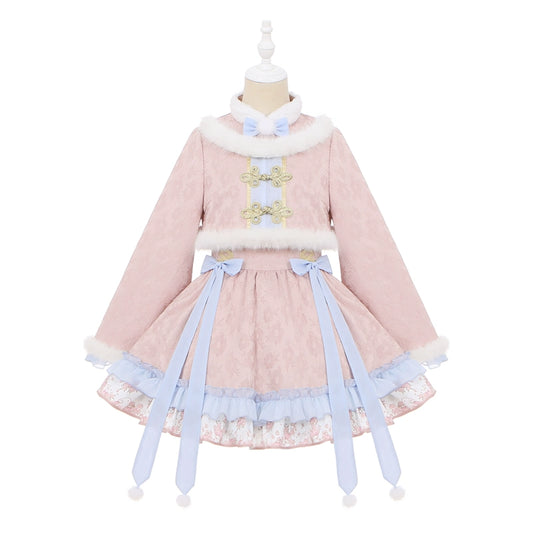 Lolita Lantern Chinese Faux Two-Piece Waist Dress