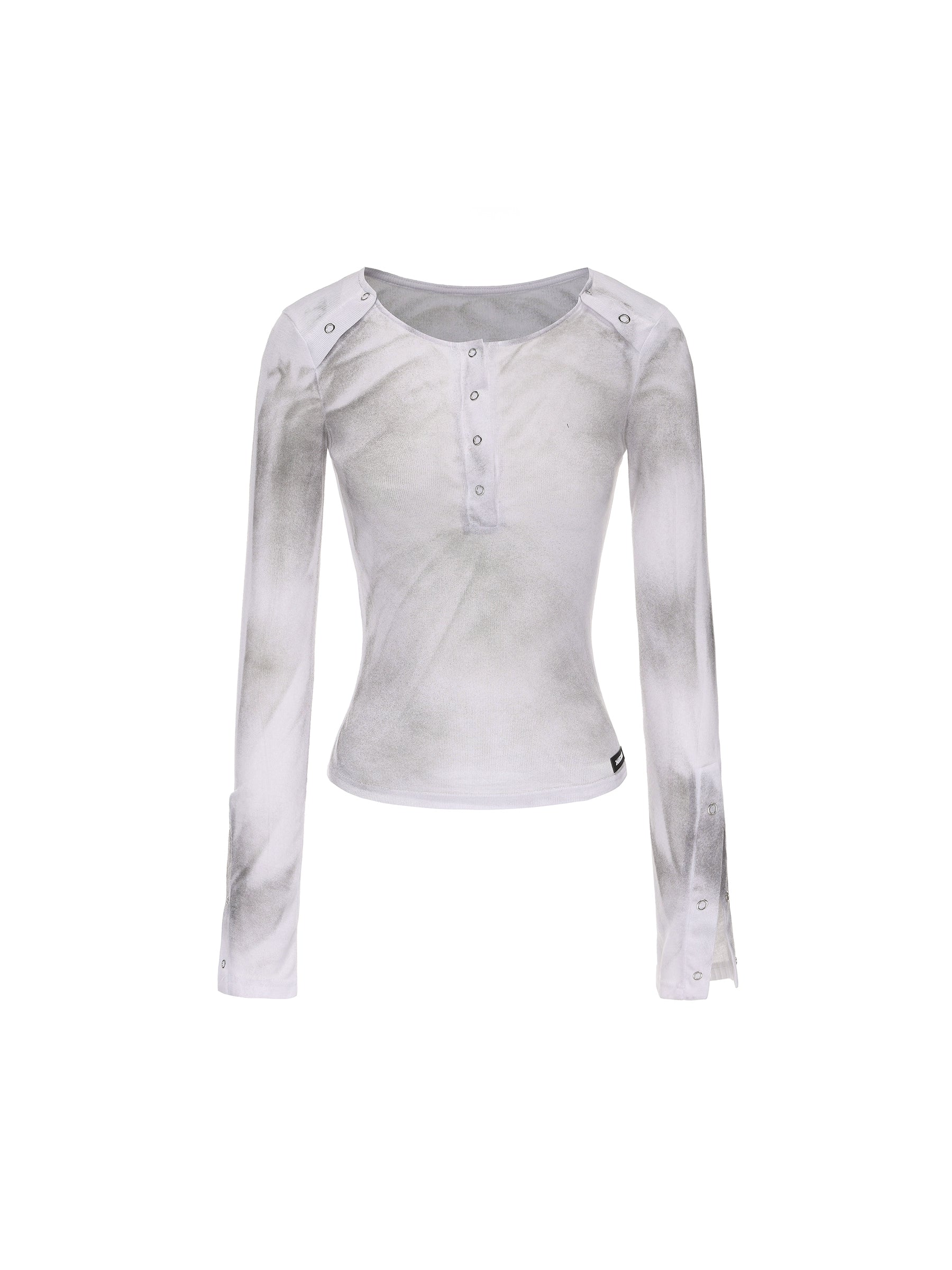 Chic Distressed Appeal | Lightweight Long-Sleeve T-Shirt