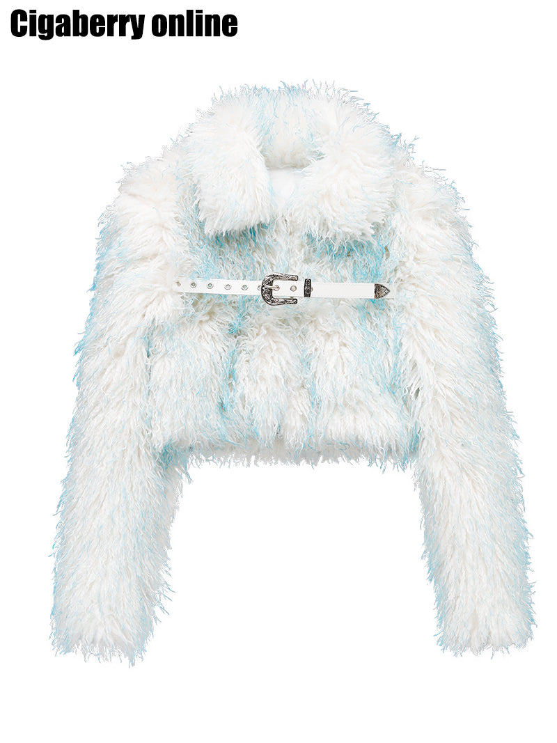 Ice Blue Fur Coat