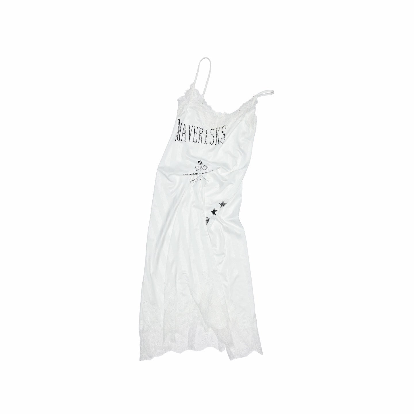 Satin Lace Panel Slip Dress