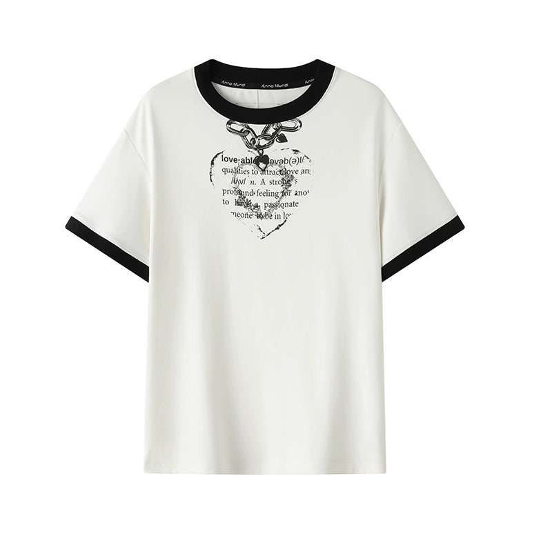 Yuan Love Chain imprimé Tee