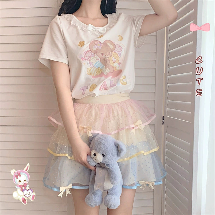 Bobo Sweet Mouse Lace Printed T-Shirt