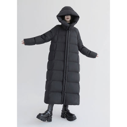Niche Silhouette White Duck Down Jacket with Unique Warmth