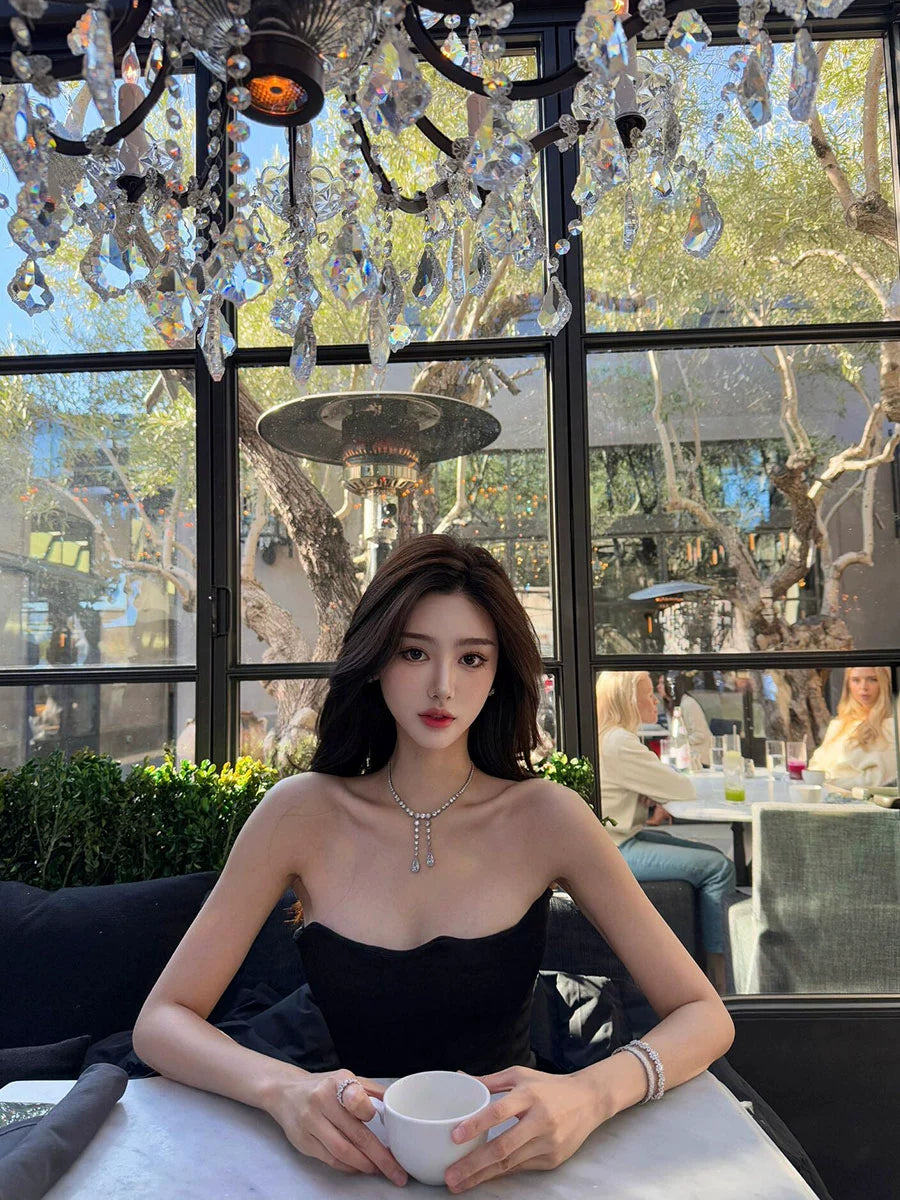 Herringbone Engagement Dress – Luxe Celebrity Party Gown