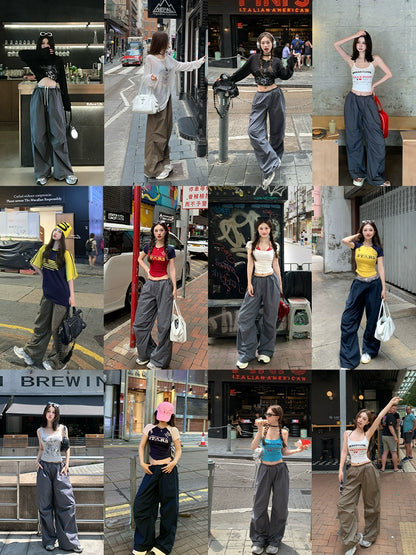 [Happy Oxygen] High-Waist Lightweight Wide-Leg Pants - Summer Casual Work Style