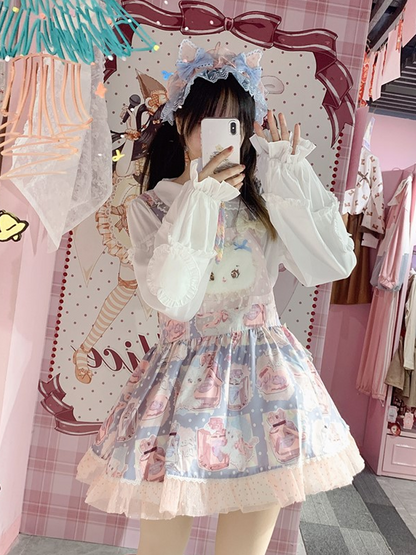 Lolita Fawn Valley Ruffled Doll Collar Shirt