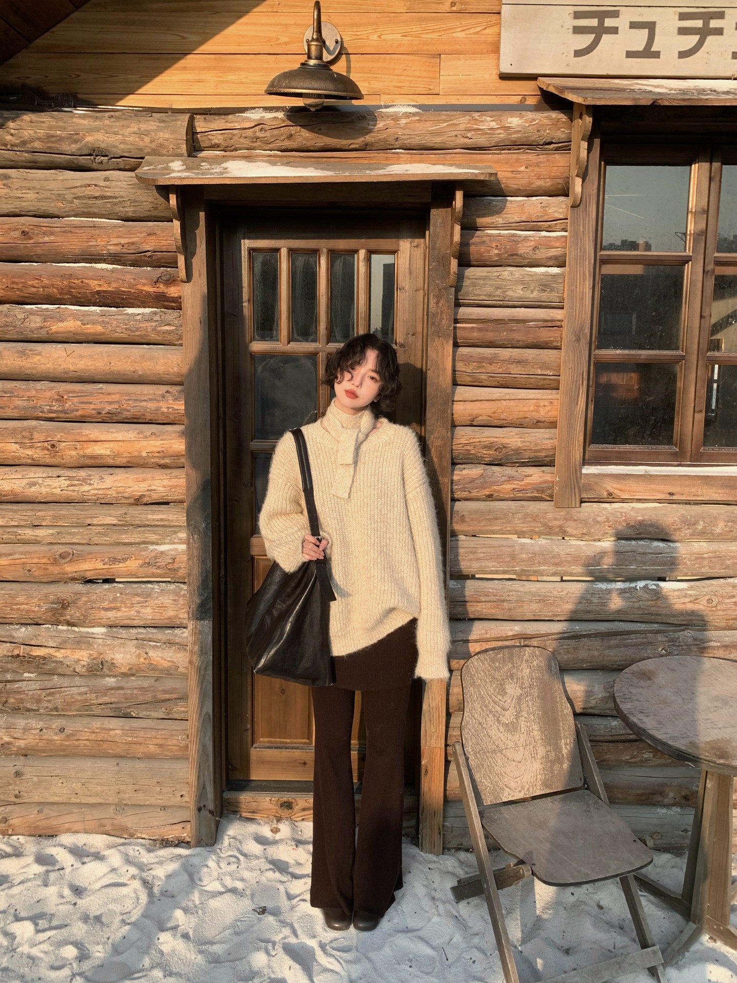 Fengdu Changchuan Wool-Blend Bootcut Culottes