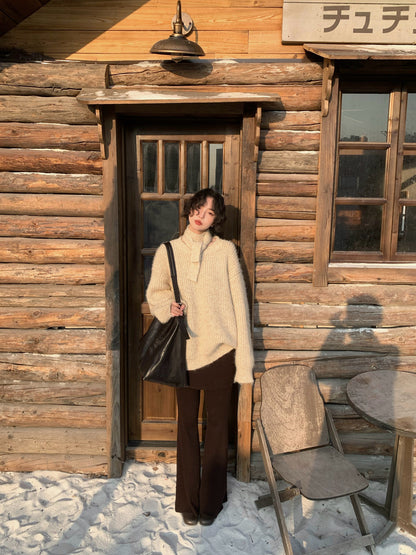 Fengdu Changchuan Wool-Blend Bootcut Culottes