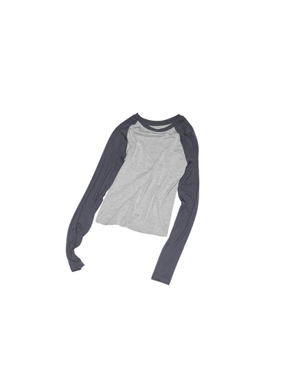 Distressed Color-Block Graphic Tee