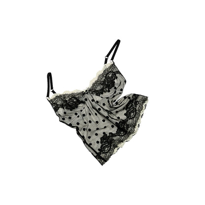 Double Polka Dot Lace Camisole – Sleeveless Inner or Outer Layer