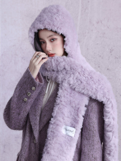 Purple Classic H-Shaped Long Coat