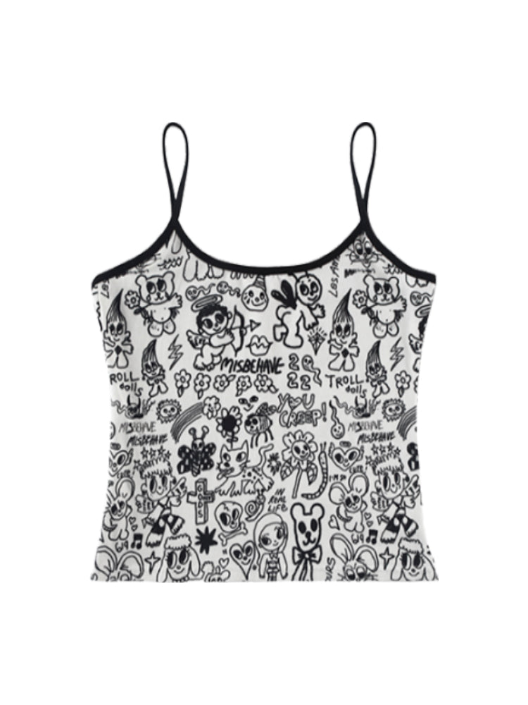 Graphic Print Cami Top