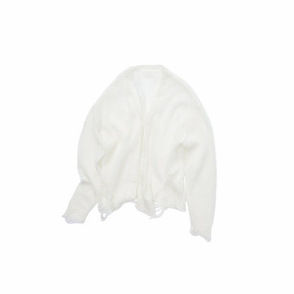 Star Cutout Mohair Cardigan
