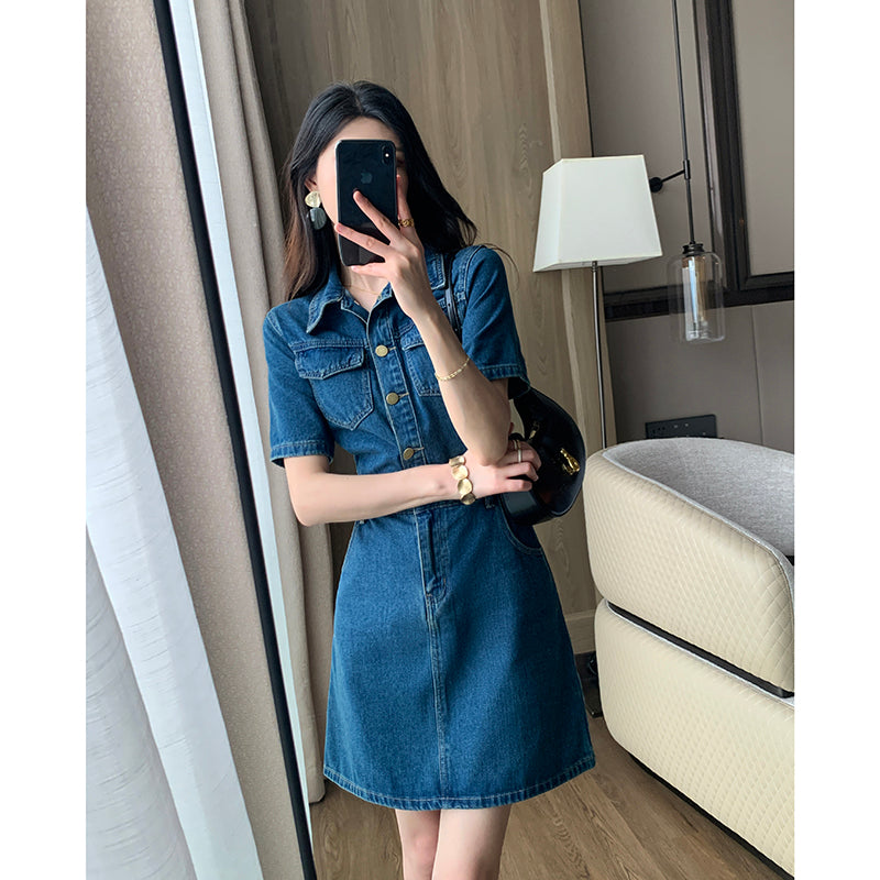 Blue Denim Mini Dress