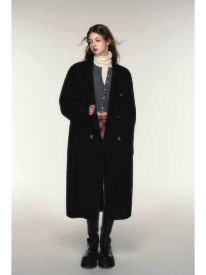 Handmade Australian Wool Long Coat - Lazy Quality