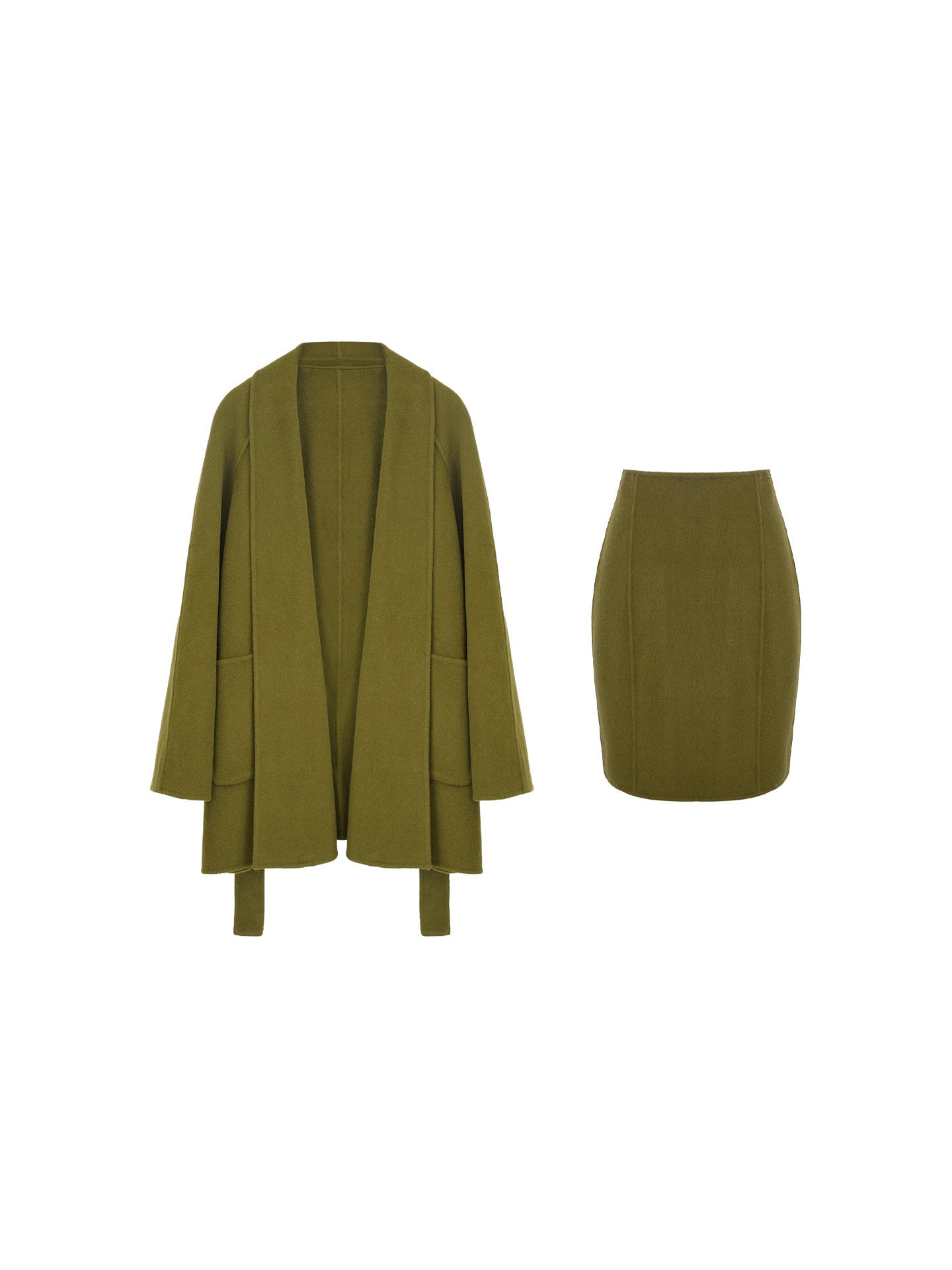 Qiulin Wool Jacket & Skirt Set