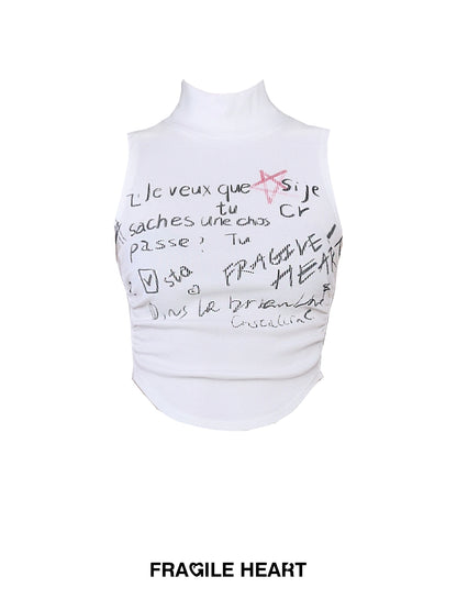 Spicy Girl Hand-Painted Letter Vest