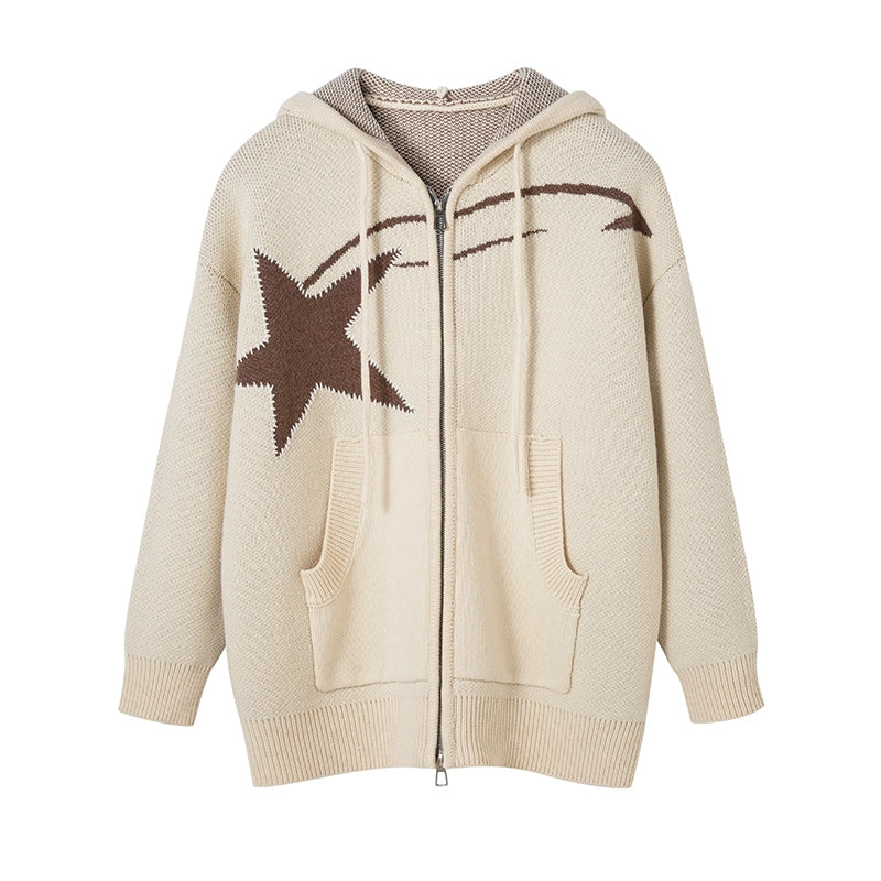 Star Hooded - Retro Hoodie Coat