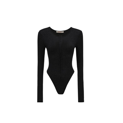 Vertical Hook-Button Long Sleeve Jumpsuit – Skinny Fit Base Layer