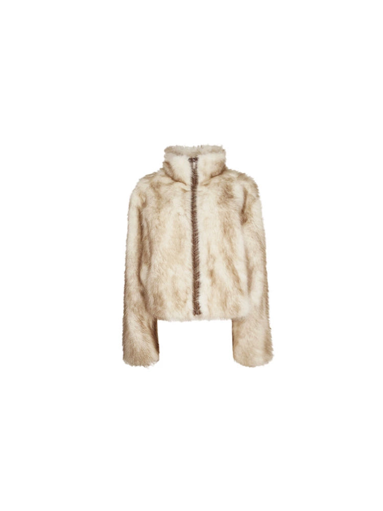 Plush Eco-Friendly Fur Short Jacket – Cozy & Stylish