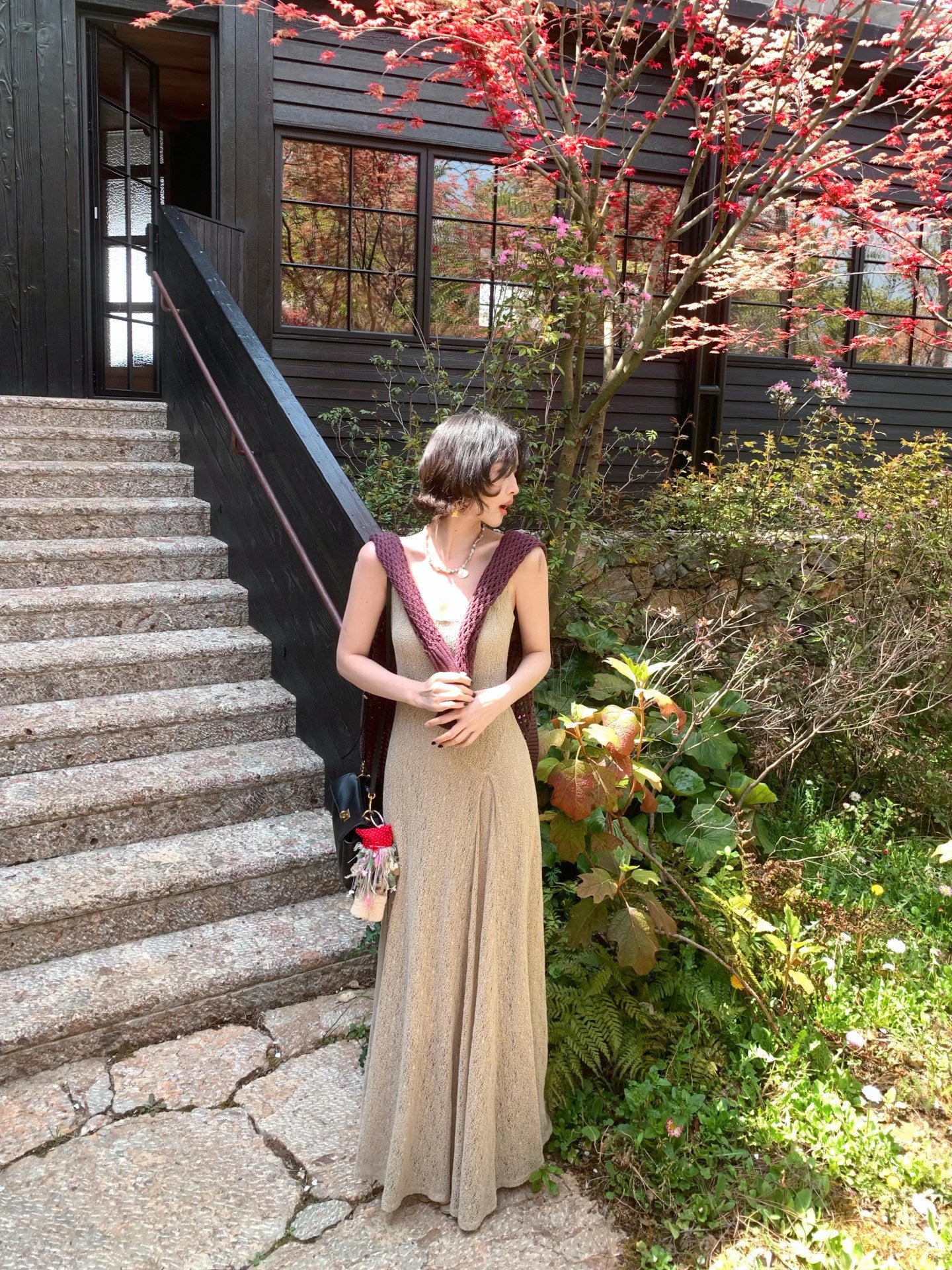 chiffon slip dress Daphony General Pants Co Great for any cup size Leo-print chiffon slip dress