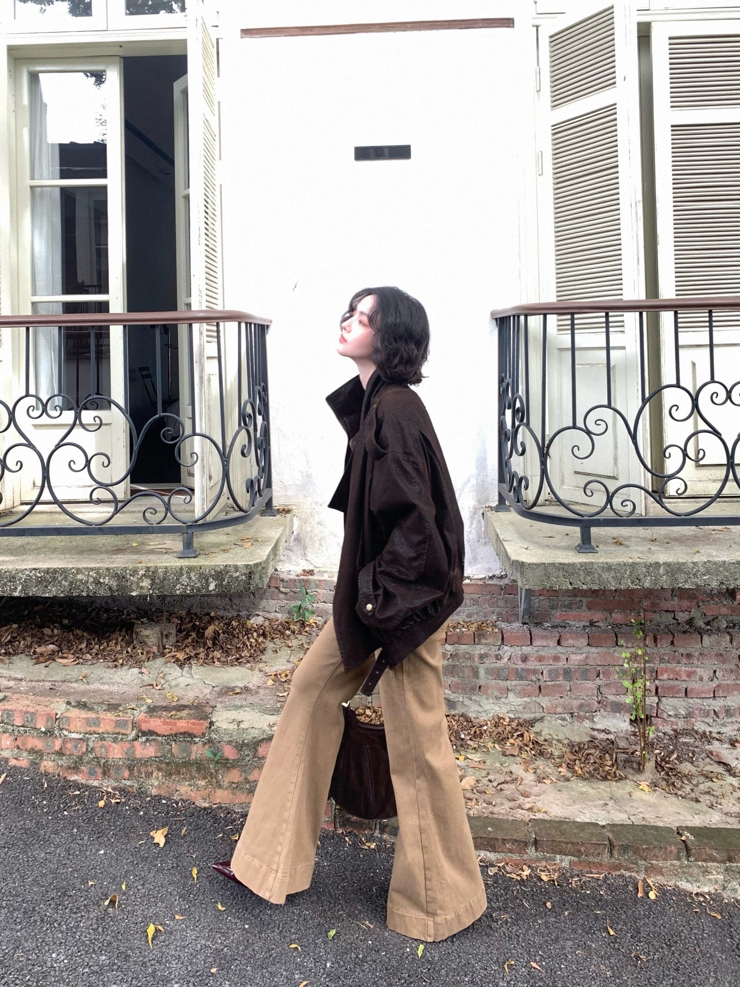 Jiu Wu High-Waisted Slim Straight Flared Jeans – Retro Autumn/Winter Fit