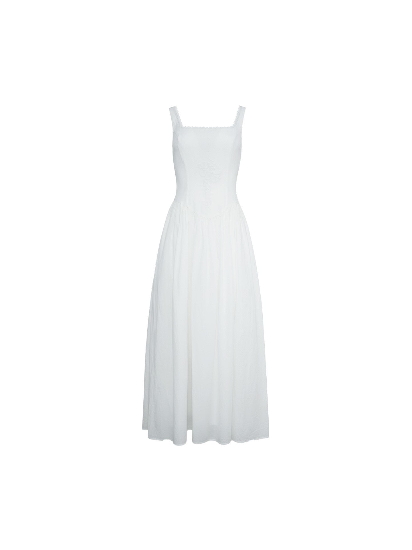 Flower Yang Lace-Trim Maxi Dress