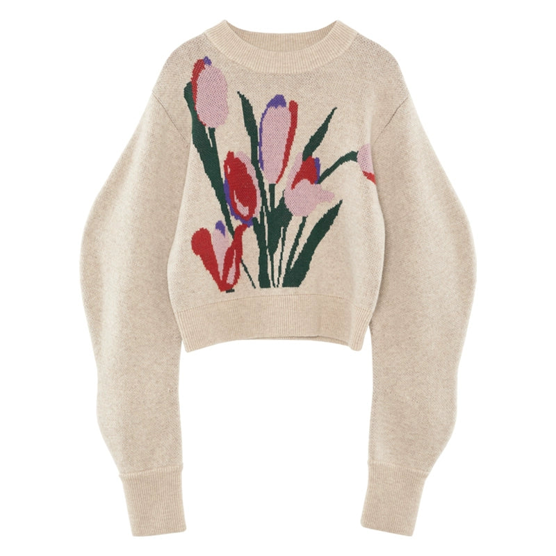 Tulip Jacquard: ensemble de jupe en laine mérinos