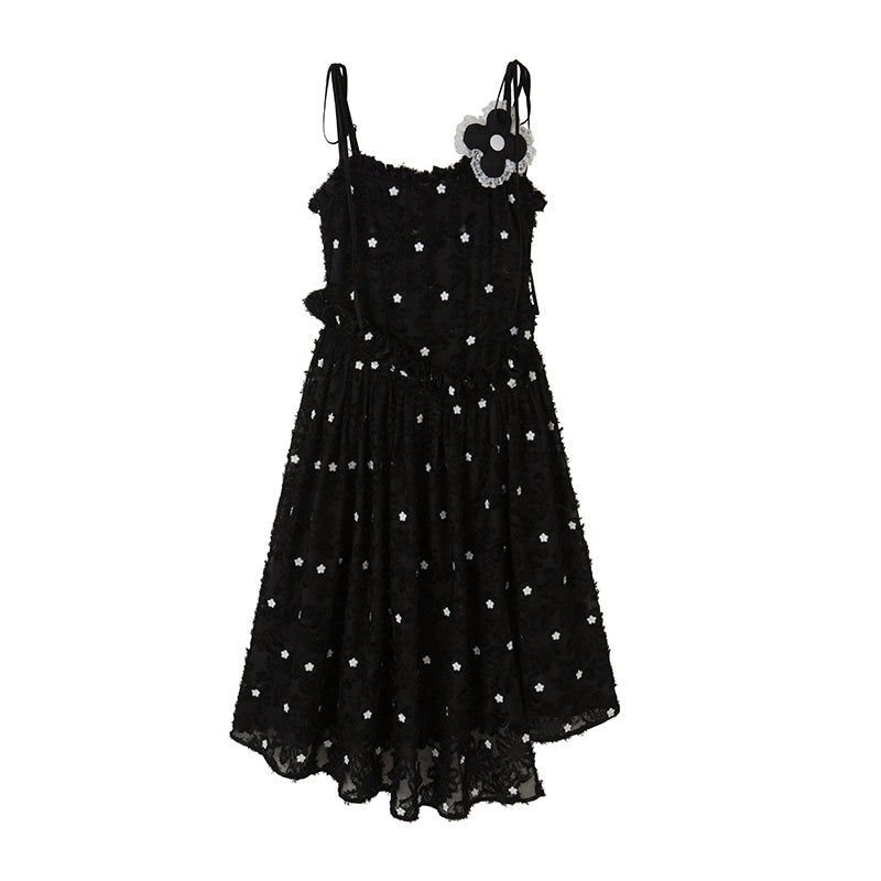 Jacquard Camisole -Black e White Dress