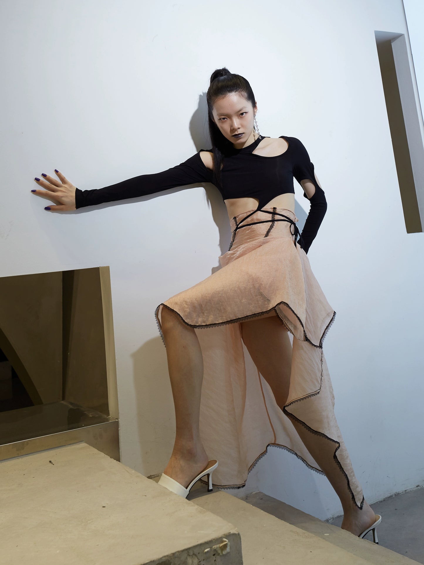 High-Waisted Transparent Versatile Skirt
