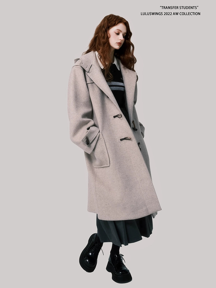 All Wool Oat Horn Button Coat - Heavyweight