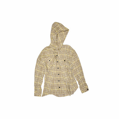 Plaid Hoodie & Wide-Leg Pants Set