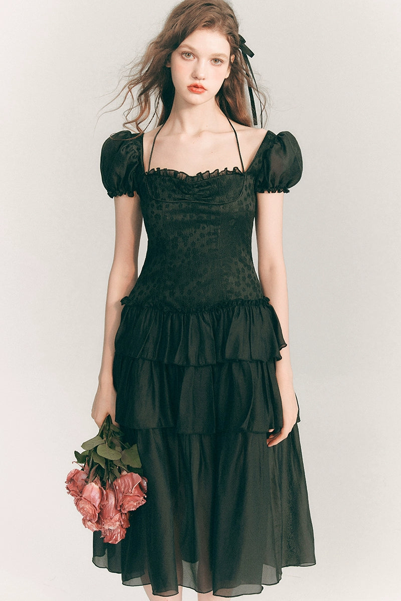 Serenade Enchantment - Bubble Sleeve A-line LBD