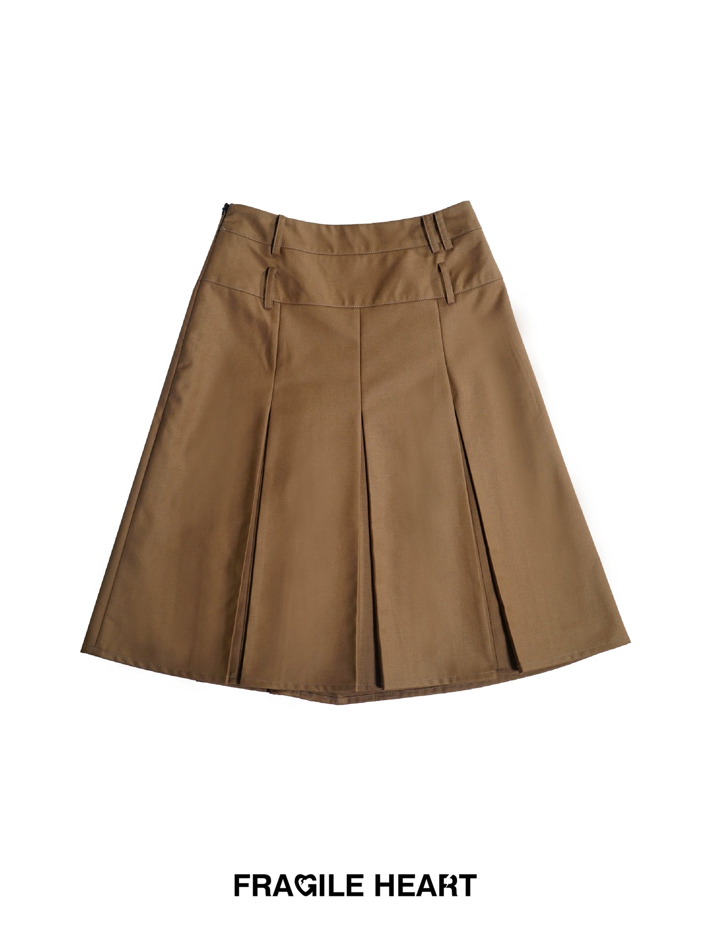 Caramel Cold Cuisine Retro Coffee A-line Skirt