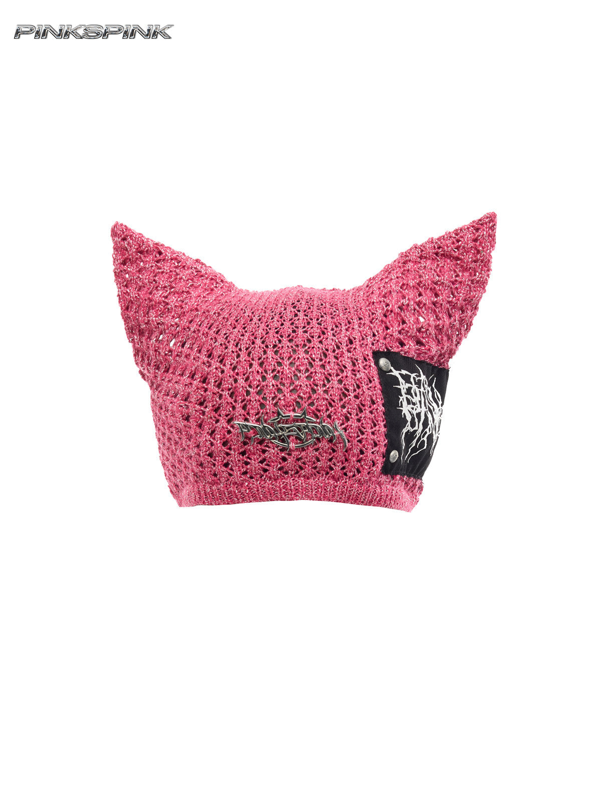 Cat-Ear Devil Knit Beanie – Unisex Y2K Punk Wool Hat