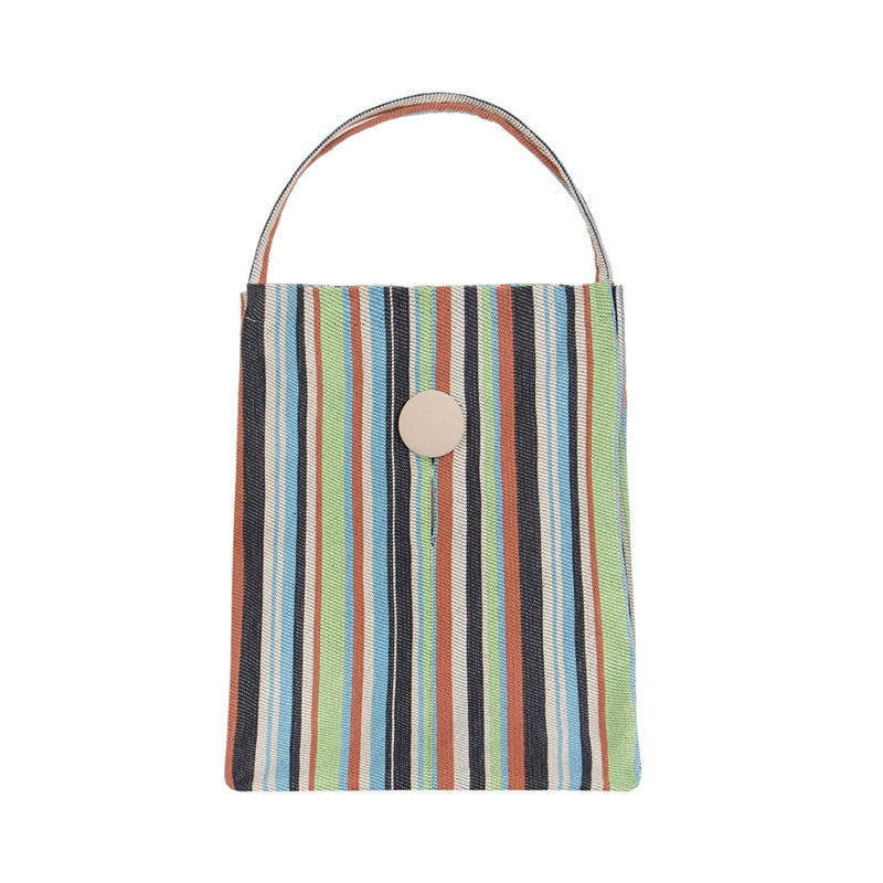 Checkered Stripe - Canvas One Shoulder Bag