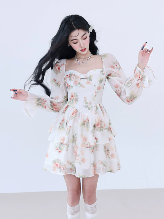 White Tea Fresh Fragrant Flower Holiday Dress