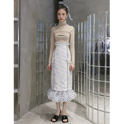 Polka Dot High Waisted Xiao Fragrant Skirt L907