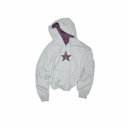 Star Patchwork Hooded Sweatshirt
